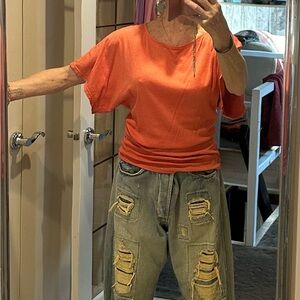 Michael Stars Orange Short Sleeve Tee